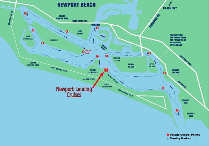 Newport Beach Christmas Boat Parade Route