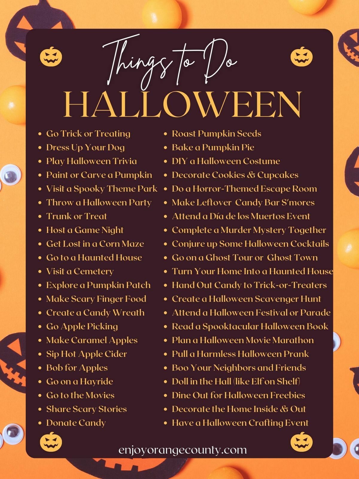 50 Halloween Activities & Fun Things to Do Enjoy OC