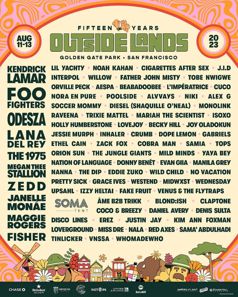 Outside Lands Festival Lineup 2023