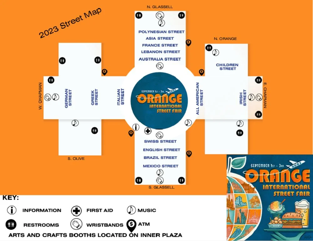 Orange Street Fair Map 2023