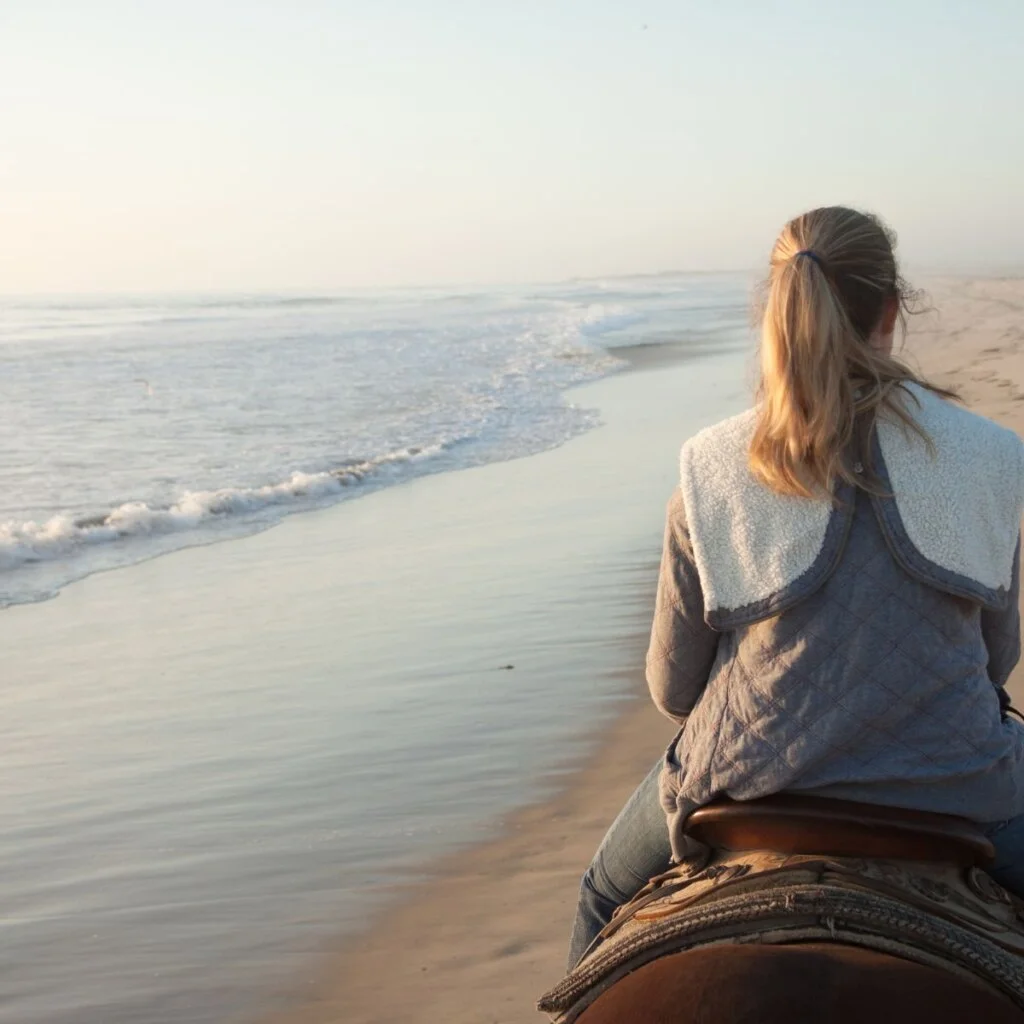Horseback Riding On The Beach In California