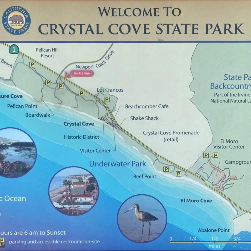 Crystal Cove Sign With Map