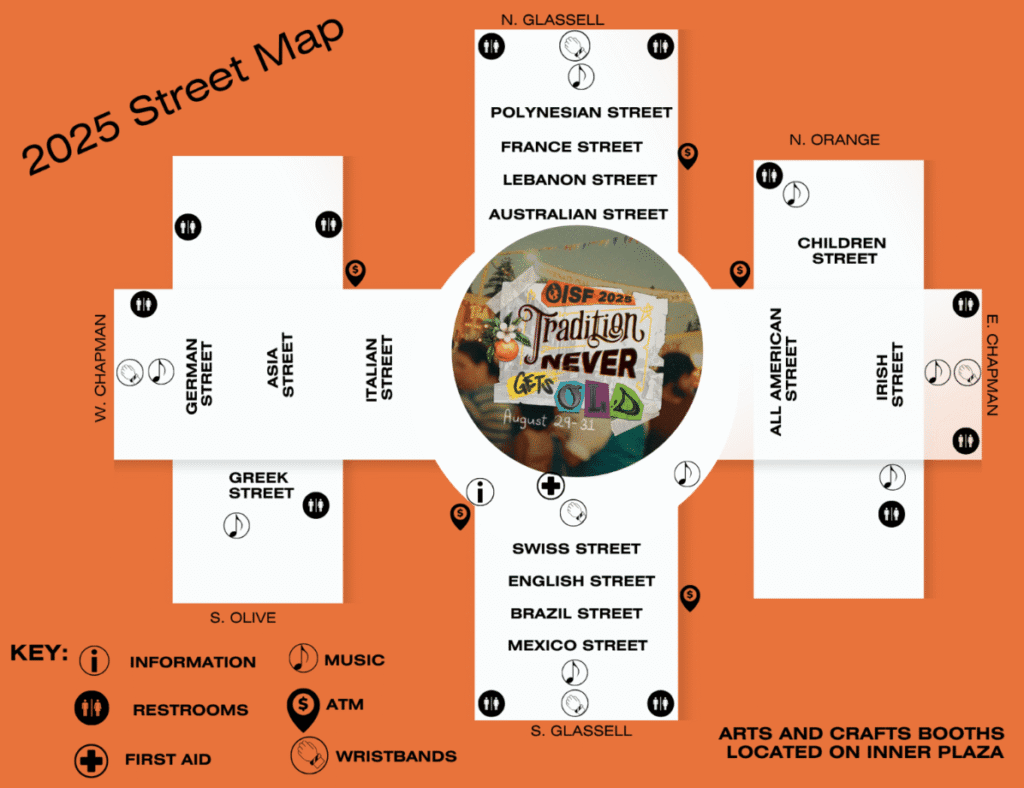 2025 Orange Street Fair Map