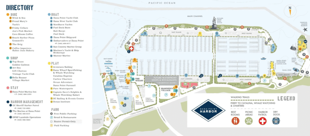 Dana Point Harbor map