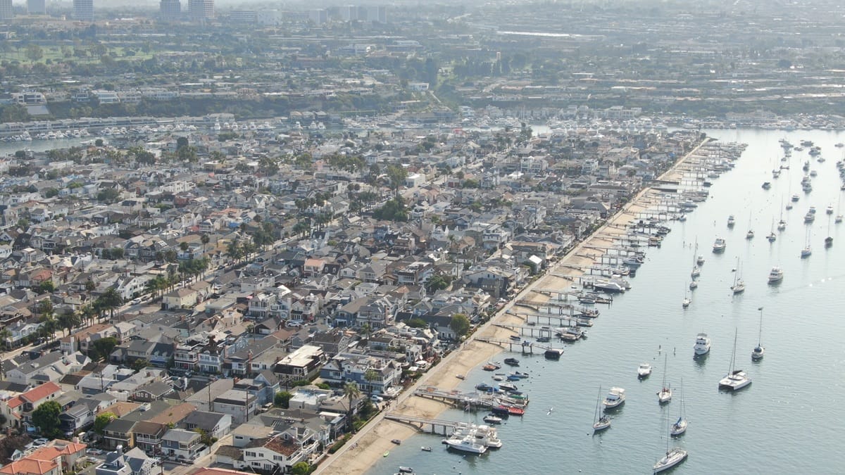 Aerial view of Newport Beach